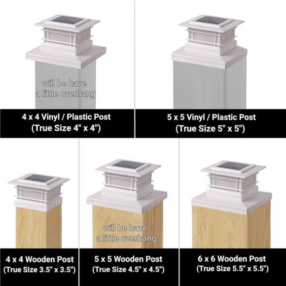 Dynaming 8 Pack Solar Flame Post Lights Outdoor, Solar Powered Fence Post - Picture 3 of 6